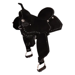 Sela Tambor Neoprene Preta Strass Simples